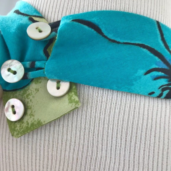 Gorgeous Ombre Turquoise, Blue And Green Floral Halter Dress - Picture 6 of 14